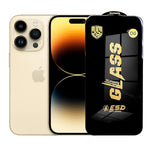 Folie de Protectie pentru iPhone 14 Pro, Flippy, Sticla Securizata ESD, Margini Negre, Rezistenta la Zgirieturi,