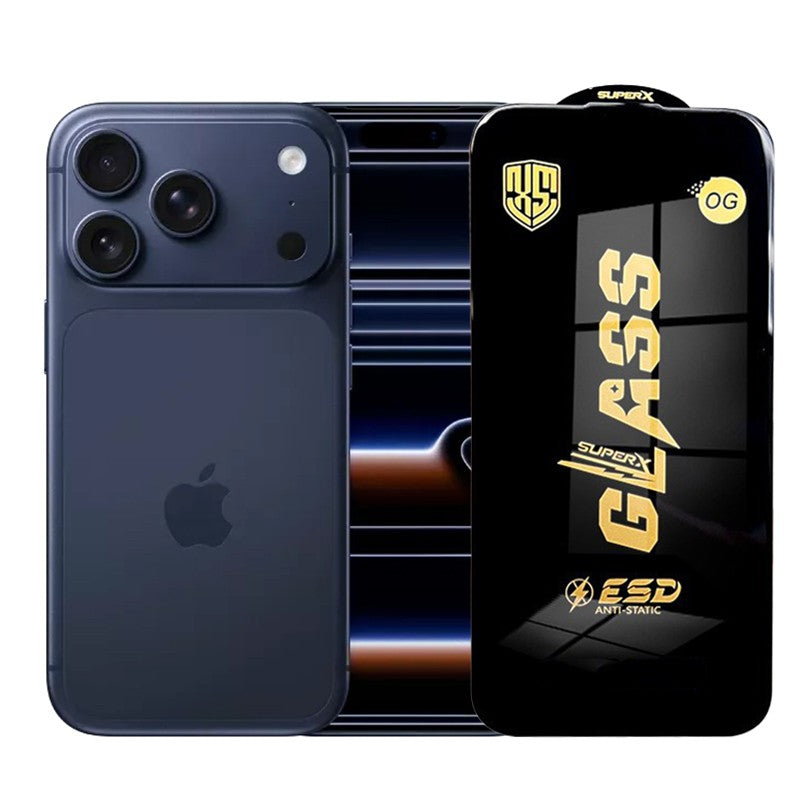 Folie de Protectie pentru iPhone 17 Pro, Flippy, Sticla Securizata ESD, Margini Negre, Rezistenta la Zgirieturi,