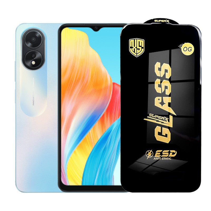 Folie de Protectie pentru Oppo A18, Flippy, Sticla Securizata ESD, Margini Negre, Rezistenta la Zgirieturi,