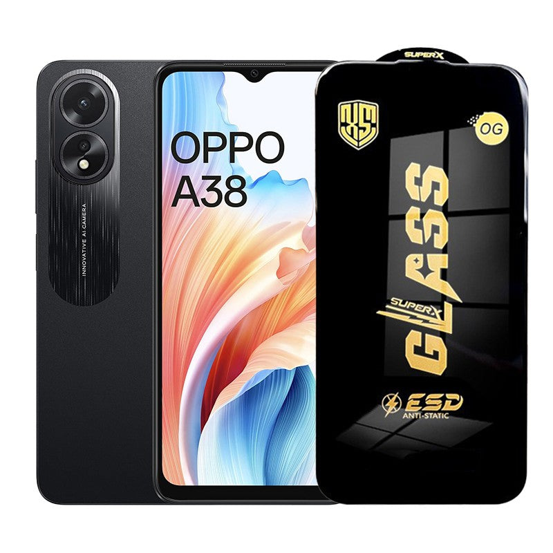 Folie de Protectie pentru Oppo A38, Flippy, Sticla Securizata ESD, Margini Negre, Rezistenta la Zgirieturi,