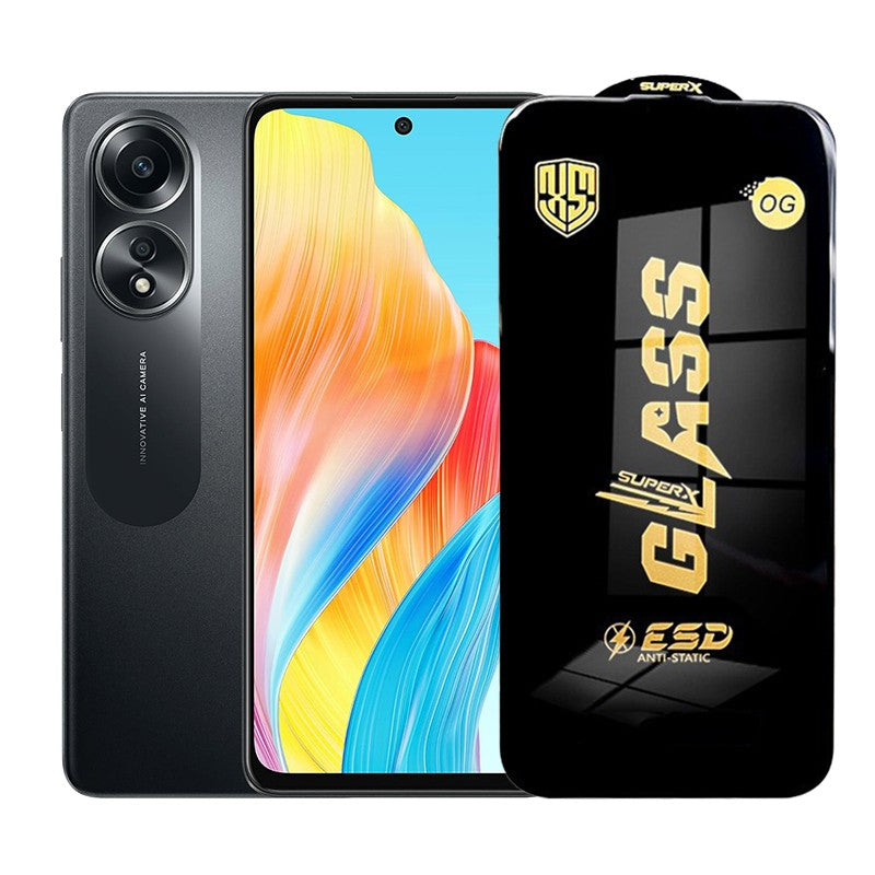 Folie de Protectie pentru Oppo A58, Flippy, Sticla Securizata ESD, Margini Negre, Rezistenta la Zgirieturi,