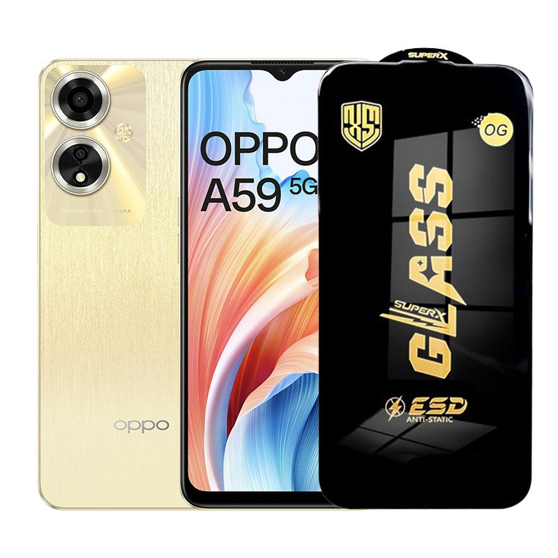 Folie de Protectie pentru Oppo A59, Flippy, Sticla Securizata ESD, Margini Negre, Rezistenta la Zgirieturi,