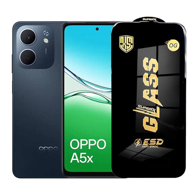 Folie de Protectie pentru Oppo A5x, Flippy, Sticla Securizata ESD, Margini Negre, Rezistenta la Zgirieturi,