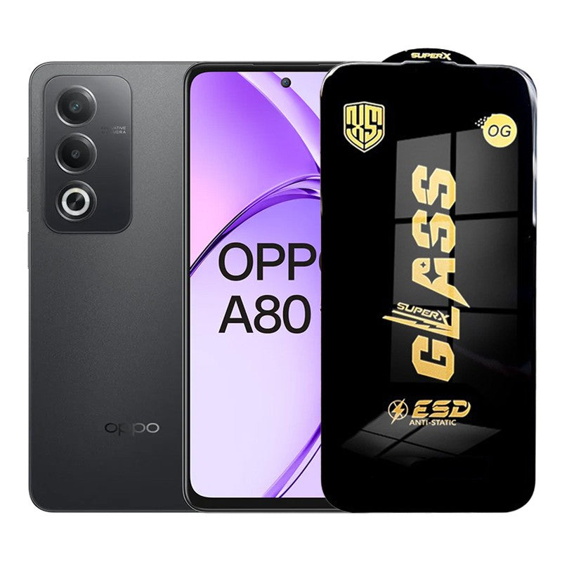 Folie de Protectie pentru Oppo A80, Flippy, Sticla Securizata ESD, Margini Negre, Rezistenta la Zgirieturi,