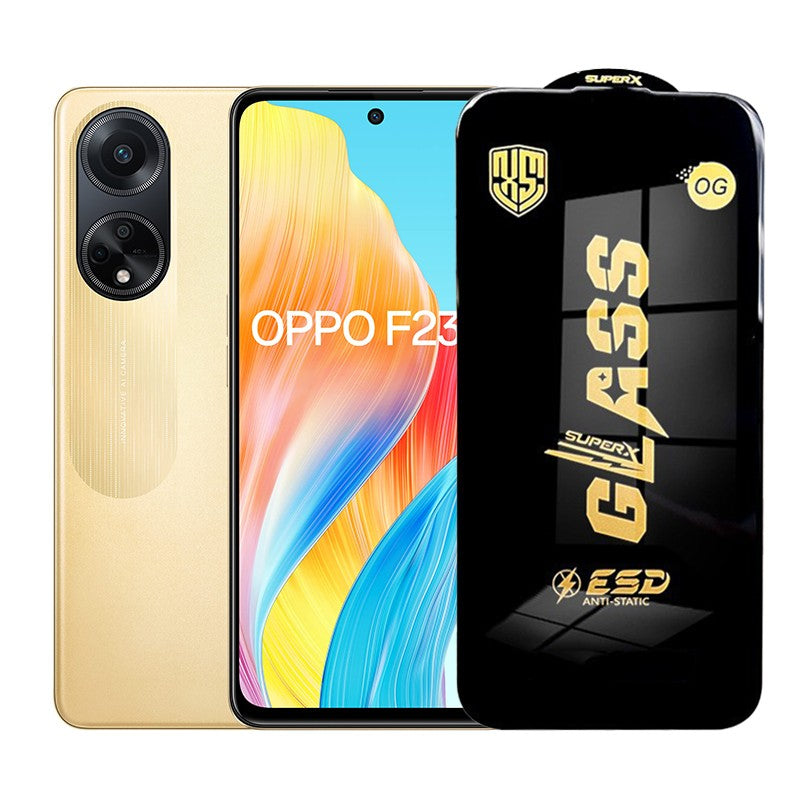 Folie de Protectie pentru Oppo F23, Flippy, Sticla Securizata ESD, Margini Negre, Rezistenta la Zgirieturi,