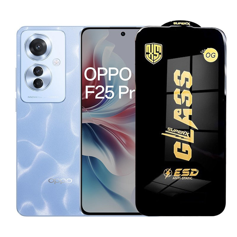Folie de Protectie pentru Oppo F25 Pro, Flippy, Sticla Securizata ESD, Margini Negre, Rezistenta la Zgirieturi,