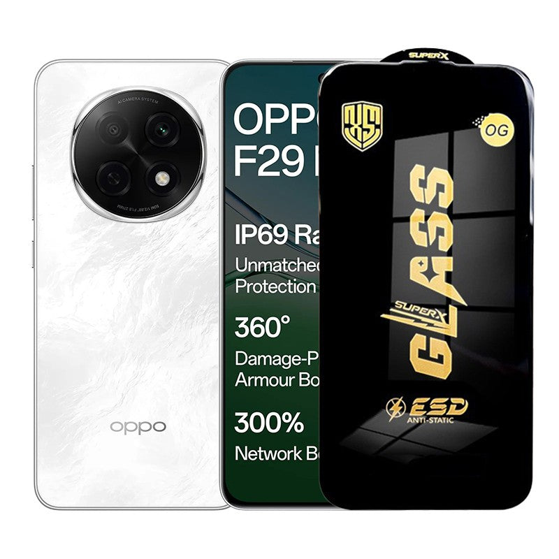 Folie de Protectie pentru Oppo F29, Flippy, Sticla Securizata ESD, Margini Negre, Rezistenta la Zgirieturi,