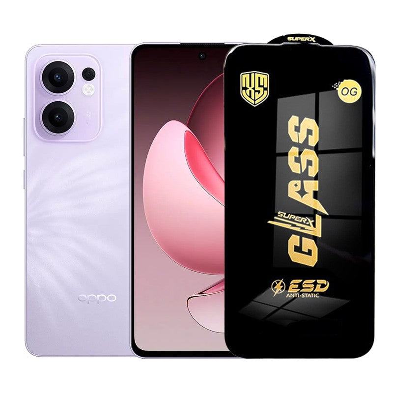 Folie de Protectie pentru Oppo Reno13 F, Flippy, Sticla Securizata ESD, Margini Negre, Rezistenta la Zgirieturi,