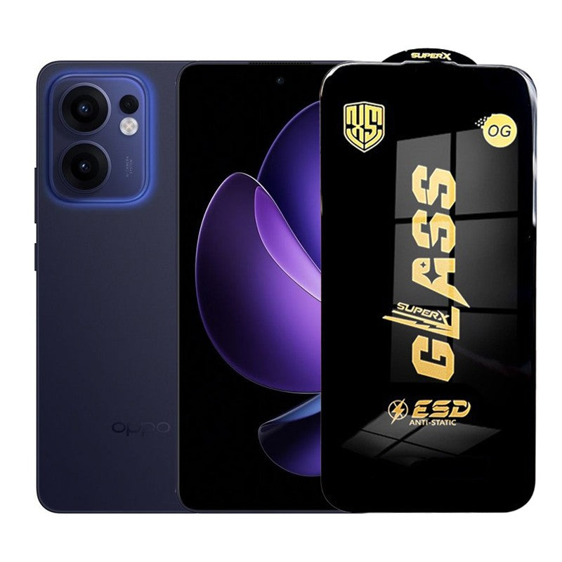 Folie de Protectie pentru Oppo Reno13, Flippy, Sticla Securizata ESD, Margini Negre, Rezistenta la Zgirieturi,