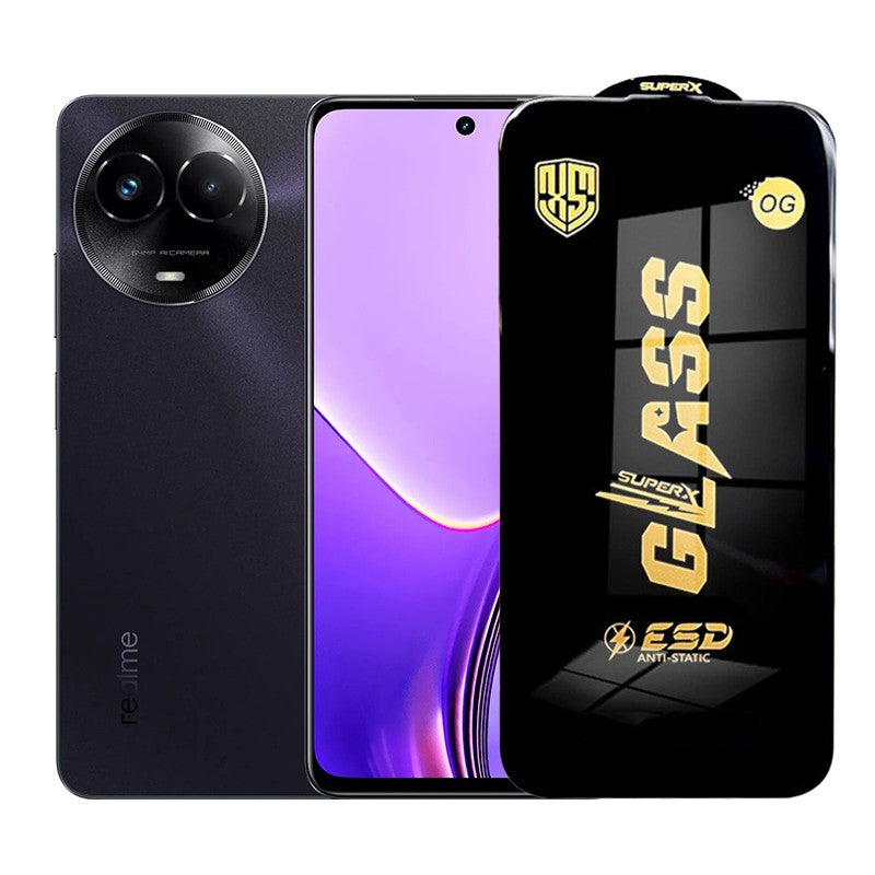 Folie de Protectie pentru Realme 11x, Flippy, Sticla Securizata ESD, Margini Negre, Rezistenta la Zgirieturi,
