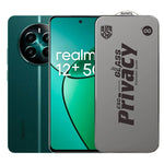 Folie de Protectie pentru Realme 12+, Flippy, Sticla Securizata ESD Antistatica, Super-X Privacy OG, Margini Negre,