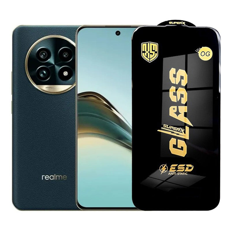 Folie de Protectie pentru Realme 13, Flippy, Sticla Securizata ESD, Margini Negre, Rezistenta la Zgirieturi,
