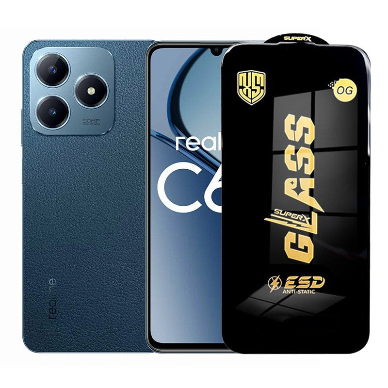 Folie de Protectie pentru Realme C63, Flippy, Sticla Securizata ESD, Margini Negre, Rezistenta la Zgirieturi,