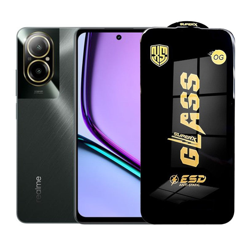 Folie de Protectie pentru Realme C67, Flippy, Sticla Securizata ESD, Margini Negre, Rezistenta la Zgirieturi,