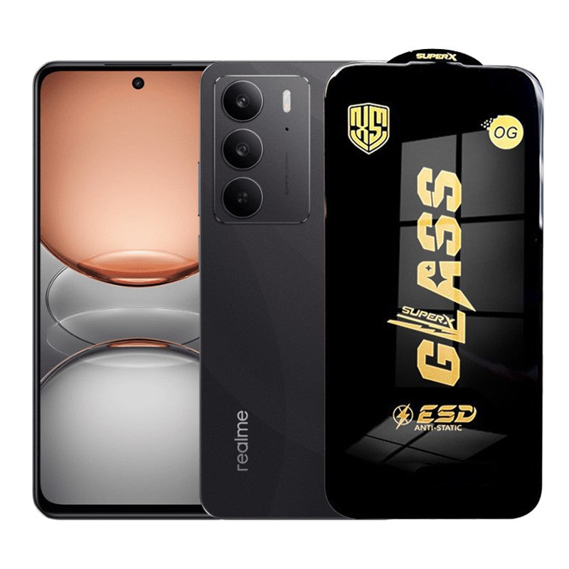 Folie de Protectie pentru Realme C75, Flippy, Sticla Securizata ESD, Margini Negre, Rezistenta la Zgirieturi,