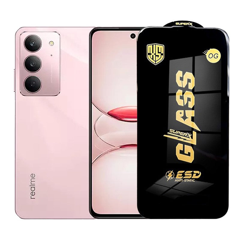 Folie de Protectie pentru Realme C75x, Flippy, Sticla Securizata ESD, Margini Negre, Rezistenta la Zgirieturi,