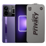Folie de Protectie pentru Realme GT3, Flippy, Sticla Securizata ESD Antistatica, Super-X Privacy OG, Margini Negre,