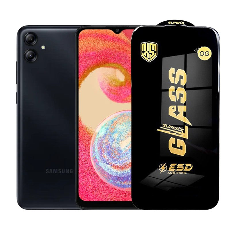 Folie de Protectie pentru Samsung Galaxy A04s, Flippy, Sticla Securizata ESD, Margini Negre, Rezistenta la Zgirieturi,