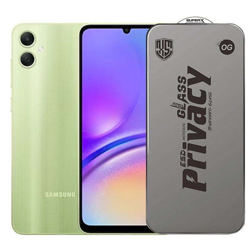 Folie de Protectie pentru Samsung Galaxy A05, Flippy, Sticla Securizata ESD Antistatica, Super-X Privacy OG, Margini
