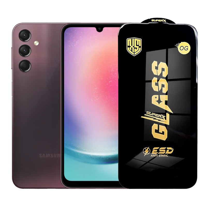 Folie de Protectie pentru Samsung Galaxy A24, Flippy, Sticla Securizata ESD, Margini Negre, Rezistenta la Zgirieturi,