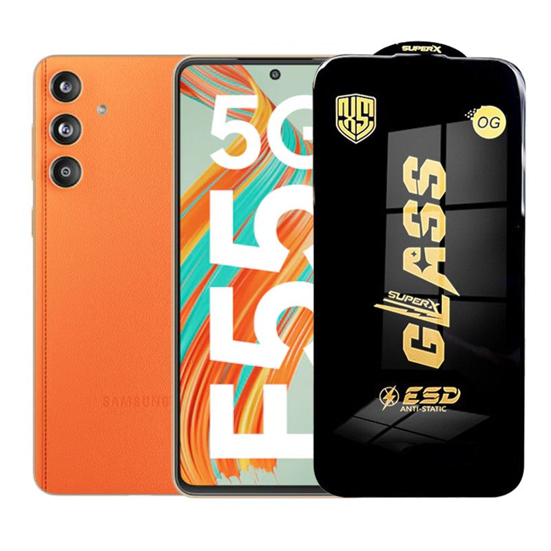 Folie de Protectie pentru Samsung Galaxy F55, Flippy, Sticla Securizata ESD, Margini Negre, Rezistenta la Zgirieturi,
