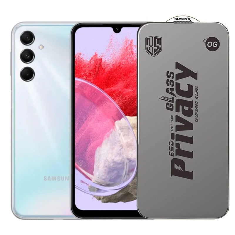 Folie de Protectie pentru Samsung Galaxy M34, Flippy, Sticla Securizata ESD Antistatica, Super-X Privacy OG, Margini
