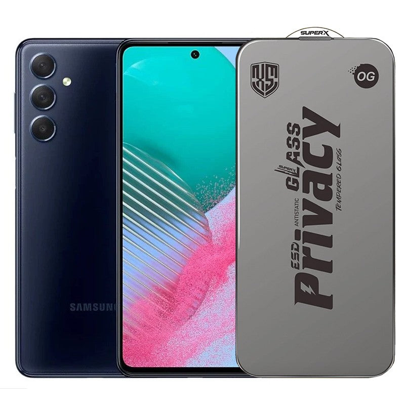 Folie de Protectie pentru Samsung Galaxy M54, Flippy, Sticla Securizata ESD Antistatica, Super-X Privacy OG, Margini