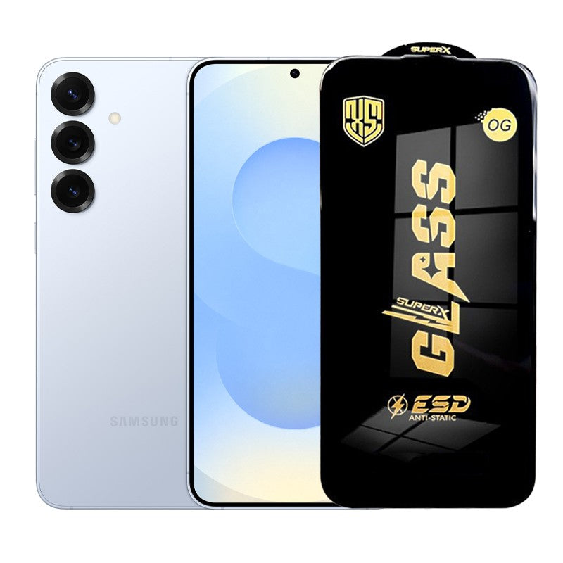 Folie de Protectie pentru Samsung Galaxy S25 Plus, Flippy, Sticla Securizata ESD, Margini Negre, Rezistenta la