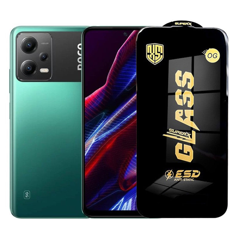 Folie de Protectie pentru Xiaomi Poco X5, Flippy, Sticla Securizata ESD, Margini Negre, Rezistenta la Zgirieturi,