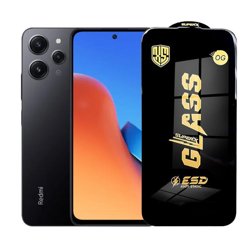 Folie de Protectie pentru Xiaomi Redmi 12, Flippy, Sticla Securizata ESD, Margini Negre, Rezistenta la Zgirieturi,