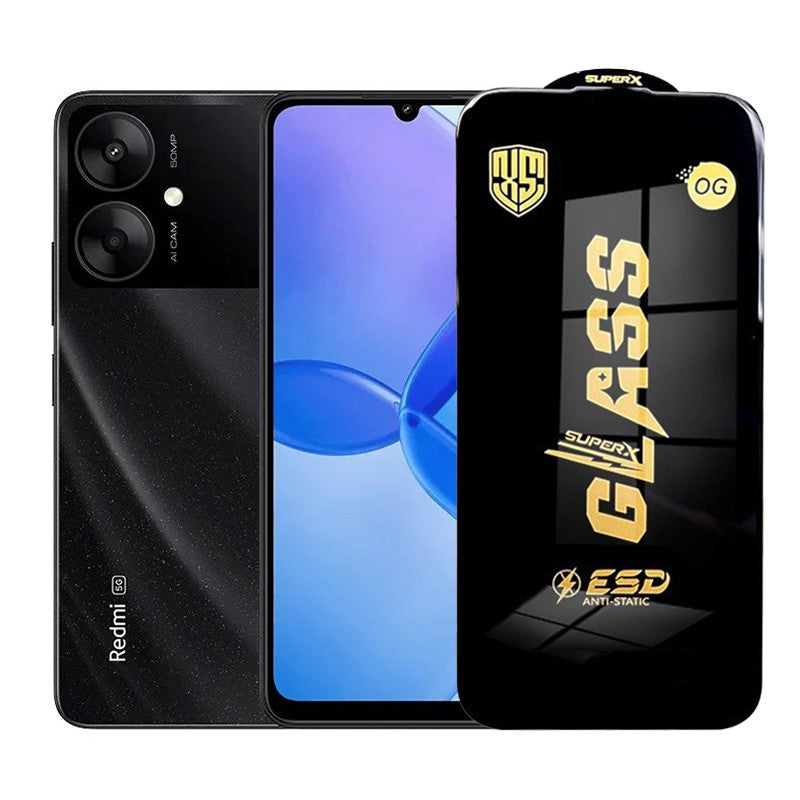 Folie de Protectie pentru Xiaomi Redmi 13R, Flippy, Sticla Securizata ESD, Margini Negre, Rezistenta la Zgirieturi,