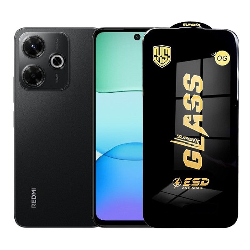 Folie de Protectie pentru Xiaomi Redmi 13x, Flippy, Sticla Securizata ESD, Margini Negre, Rezistenta la Zgirieturi,