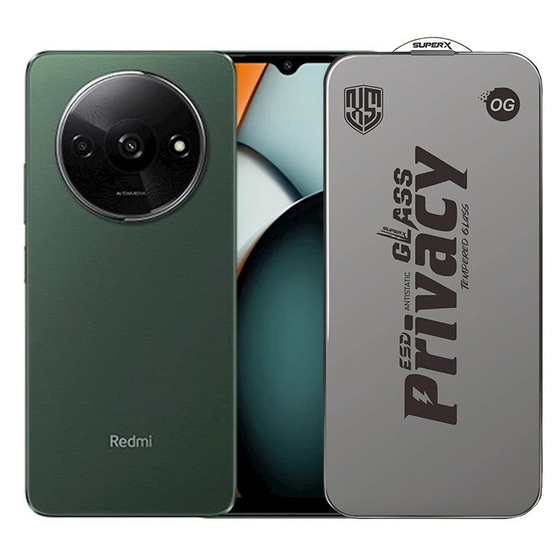 Folie de Protectie pentru Xiaomi Redmi A3, Flippy, Sticla Securizata ESD Antistatica, Super-X Privacy OG, Margini