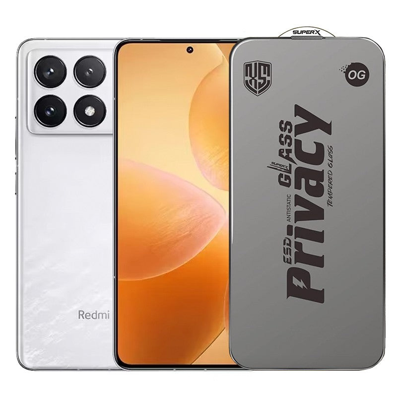 Folie de Protectie pentru Xiaomi Redmi K70 Pro, Flippy, Sticla Securizata ESD Antistatica, Super-X Privacy OG, Margini