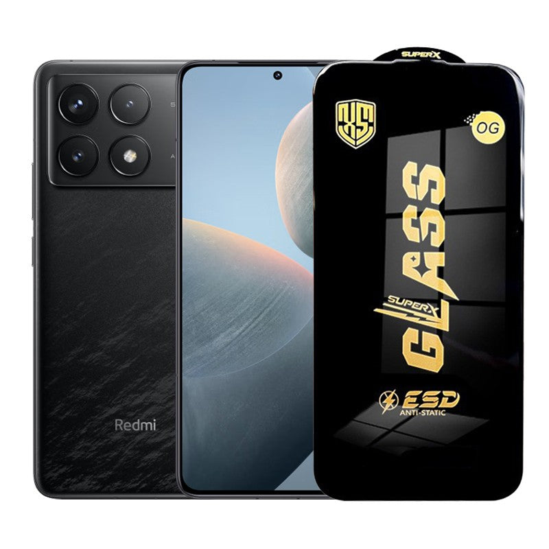 Folie de Protectie pentru Xiaomi Redmi K70E, Flippy, Sticla Securizata ESD, Margini Negre, Rezistenta la Zgirieturi,