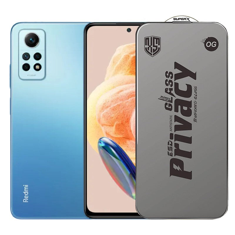 Folie de Protectie pentru Xiaomi Redmi Note 12 Pro, Flippy, Sticla Securizata ESD Antistatica, Super-X Privacy OG,