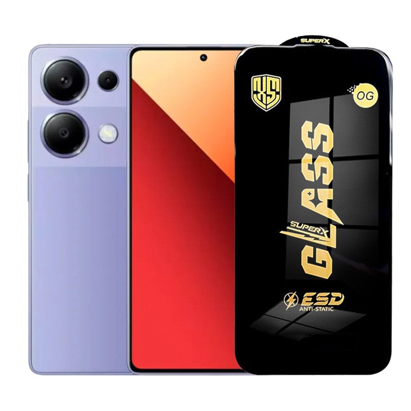 Folie de Protectie pentru Xiaomi Redmi Note 13 Pro, Flippy, Sticla Securizata ESD, Margini Negre, Rezistenta la
