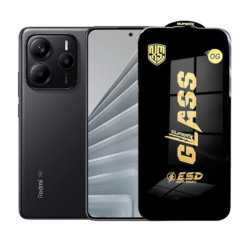 Folie de Protectie pentru Xiaomi Redmi Note 14, Flippy, Sticla Securizata ESD, Margini Negre, Rezistenta la Zgirieturi,
