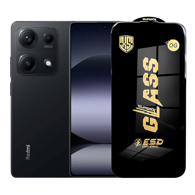 Folie de Protectie pentru Xiaomi Redmi Note 14S, Flippy, Sticla Securizata ESD, Margini Negre, Rezistenta la