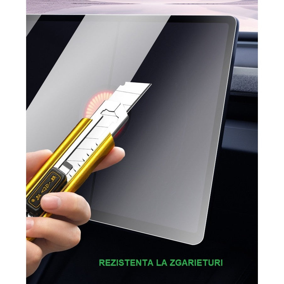 Folie de Sticla Securizata, Flippy, Compatibila cu Tesla Model 3 / Tesla Model Y, Ecran Frontal, Anti Blue-Ray, 4K