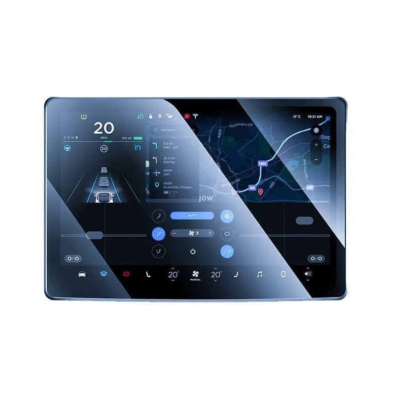 Folie de Sticla Securizata, Flippy, Compatibila cu Tesla Model 3 / Tesla Model Y, Ecran Frontal, Anti Blue-Ray, 4K