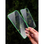 Folie de Sticla Securizata pentru Apple iPhone 15, Flippy, Luminous, Margine Fosforescenta Neon din Silicon, Mat,