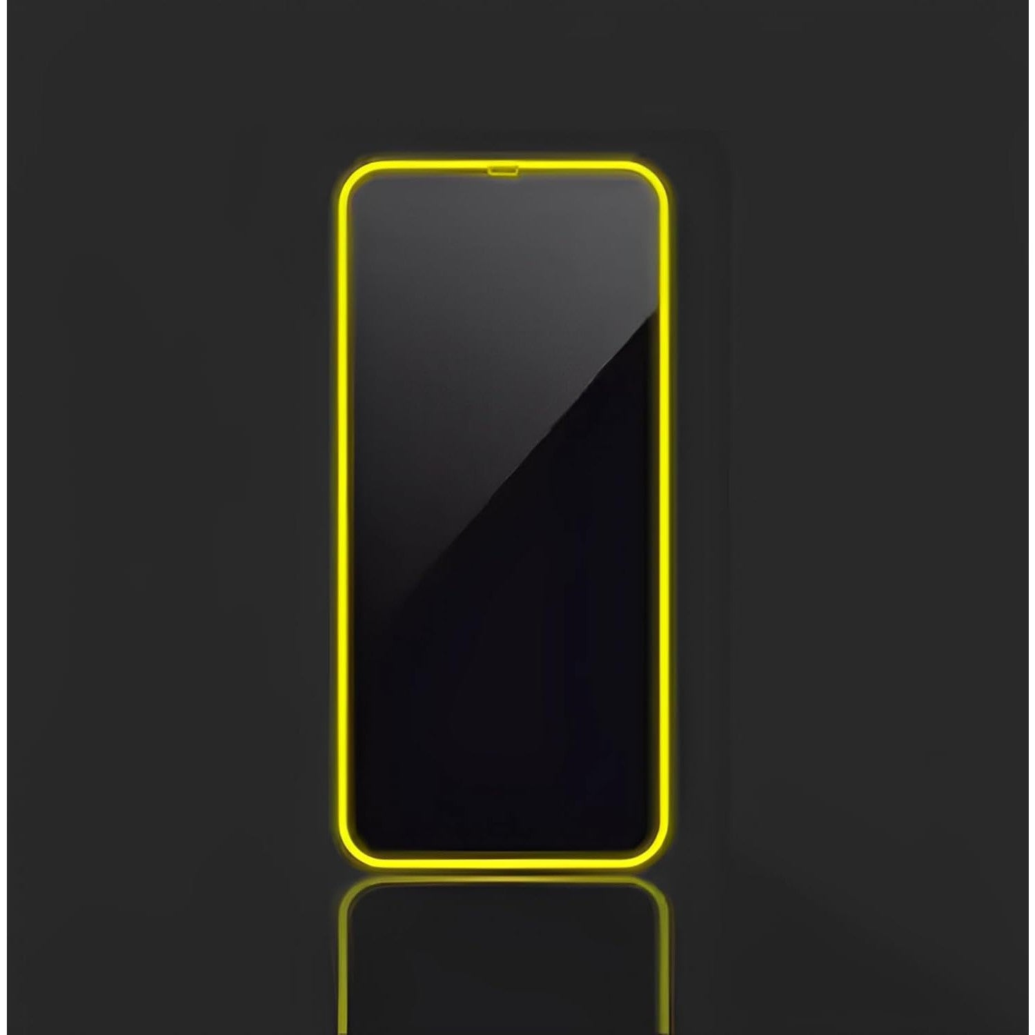 Folie de Sticla Securizata pentru Apple iPhone 15, Flippy, Luminous, Margine Fosforescenta Neon din Silicon, Mat,