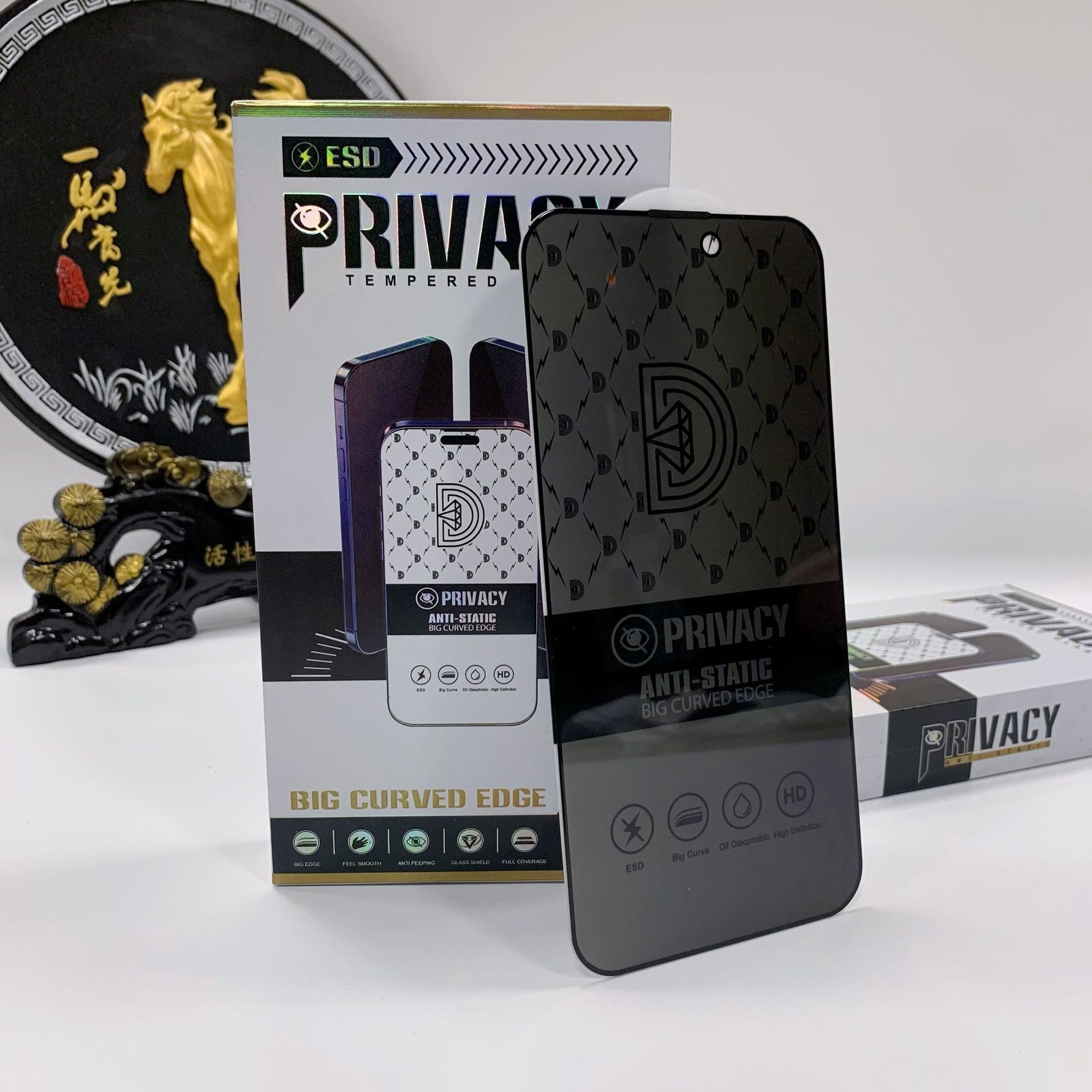 Folie de Sticla Securizata pentru Apple iPhone 15 Plus, Flippy, Privacy Diamond, Vizibilitate HD, Protectie Completa