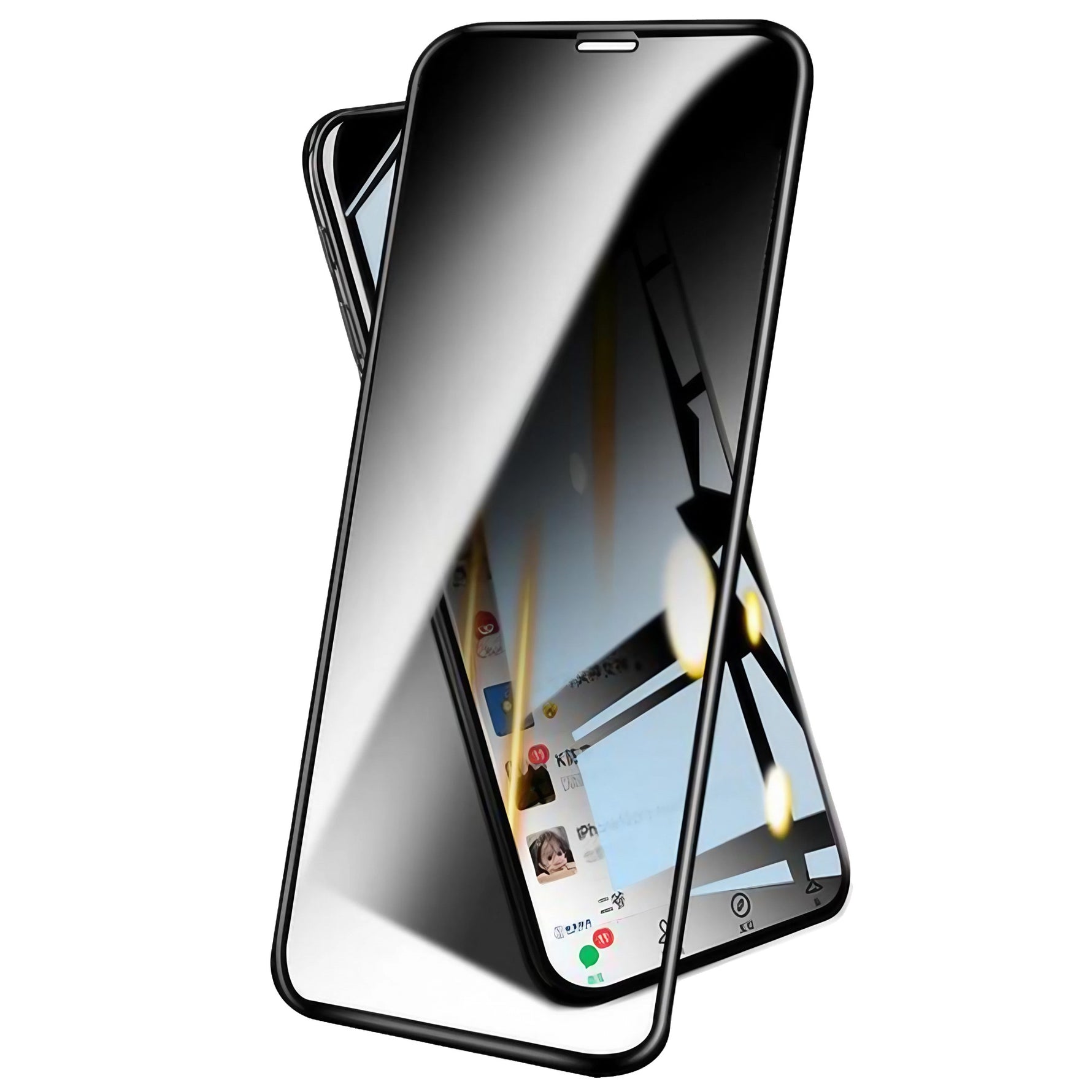 Folie de Sticla Securizata pentru Apple iPhone 15 Plus, Flippy, Privacy Diamond, Vizibilitate HD, Protectie Completa