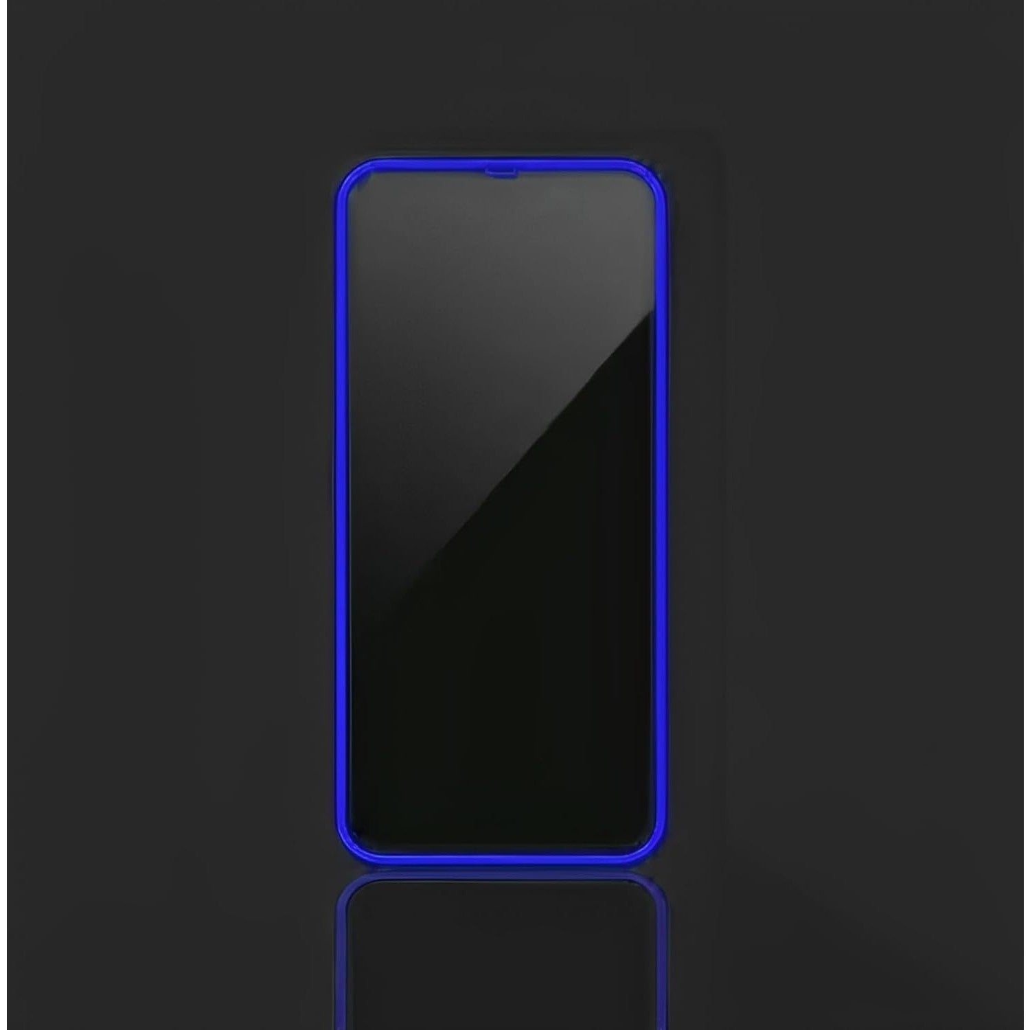 Folie de Sticla Securizata pentru Apple iPhone 15 Pro, Flippy, Luminous, Margine Fosforescenta Neon din Silicon, Mat,