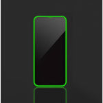 Folie de Sticla Securizata pentru Apple iPhone 15 Pro Max, Flippy, Luminous, Margine Fosforescenta Neon din Silicon,