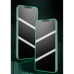 Folie de Sticla Securizata pentru Apple iPhone 15 Pro Max, Flippy, Luminous, Margine Fosforescenta Neon din Silicon,