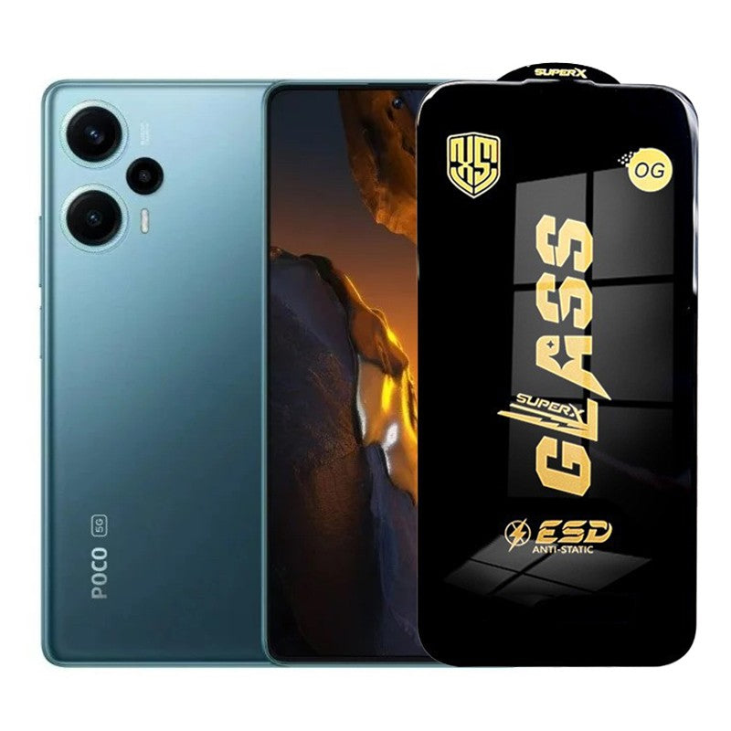 Folie de Protectie pentru Xiaomi Poco F5, Flippy, Sticla Securizata ESD, Margini Negre, Rezistenta la Zgirieturi,