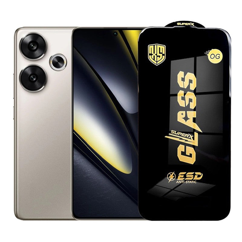 Folie de Protectie pentru Xiaomi Poco F6, Flippy, Sticla Securizata ESD, Margini Negre, Rezistenta la Zgirieturi,